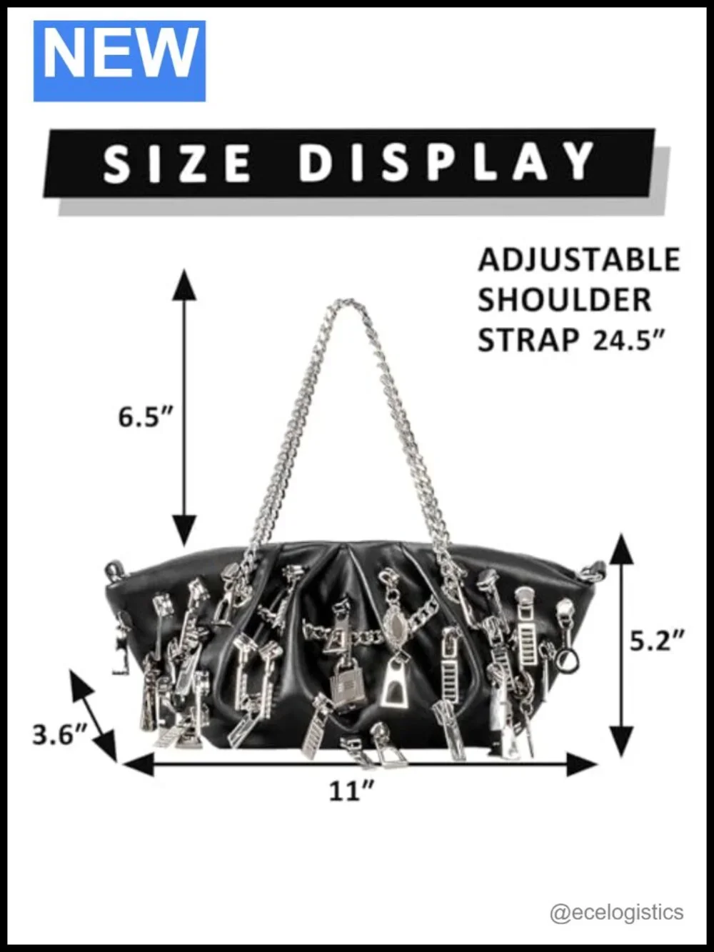 Leather Tote Bag Women Satchel Crossbody Handbag Detachable Chain Strap Wedding